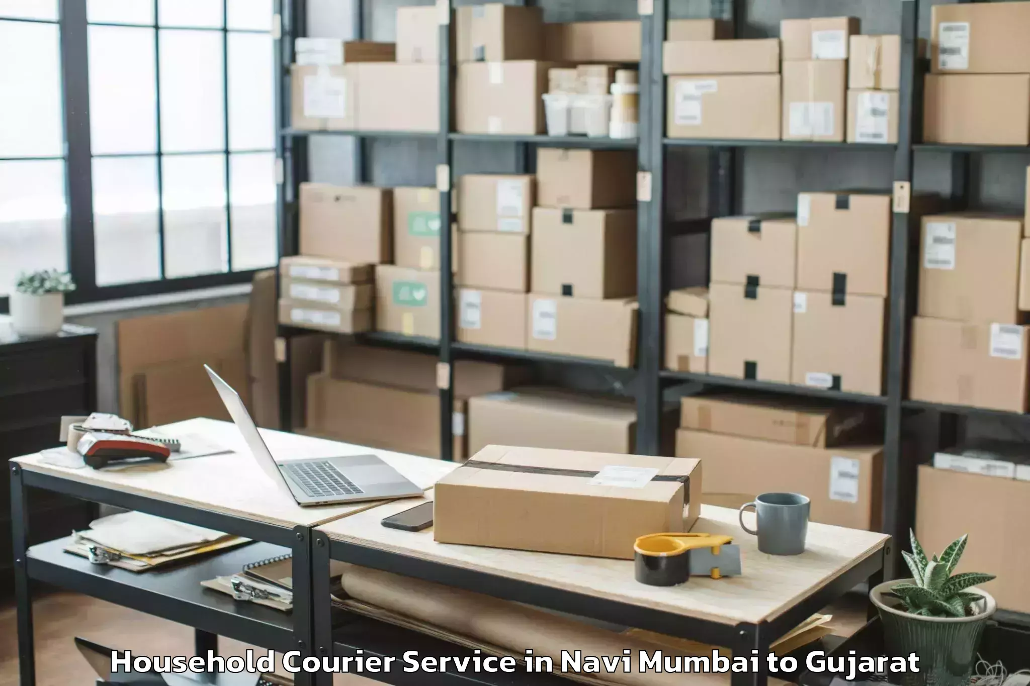 Navi Mumbai to Utran Household Courier